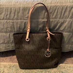 Michael Kors Jet Set Tote Brown Leather